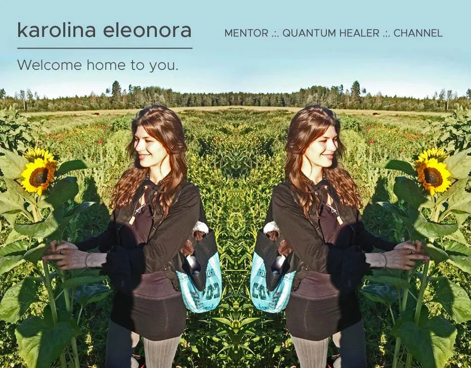 En framgångsrik helande kvinna i ett fält av solrosor med blå himmel, hon har stora krafter att ge healing till nöjda kunder.